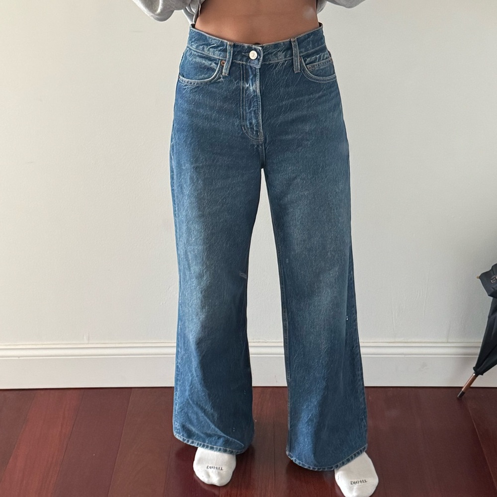 Reformation Cary High Rise Wide Leg Jeans Size 25